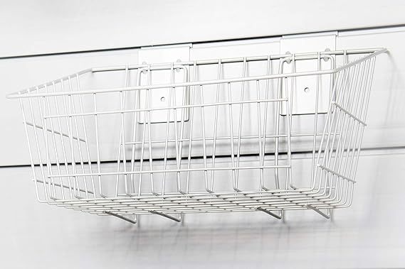 Slatwall Steel Wire Basket Hanging Storage Basket