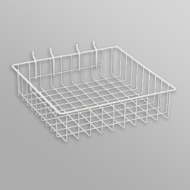 Coated Wire Mesh Pegboard Basket – Hanging Storage
