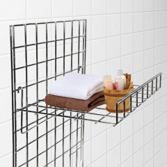 Gridwall Mesh Display Shelf with Front Lip – 610x400mm