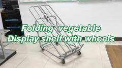 Vegetables shelf with four wheels