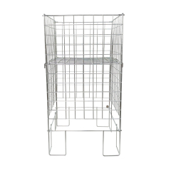 Metal Collapsible Wire Dump Bin With Adjustable Shelf 420x420x770mm