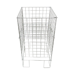 Metal Collapsible Wire Dump Bin With Adjustable Shelf 420x420x770mm