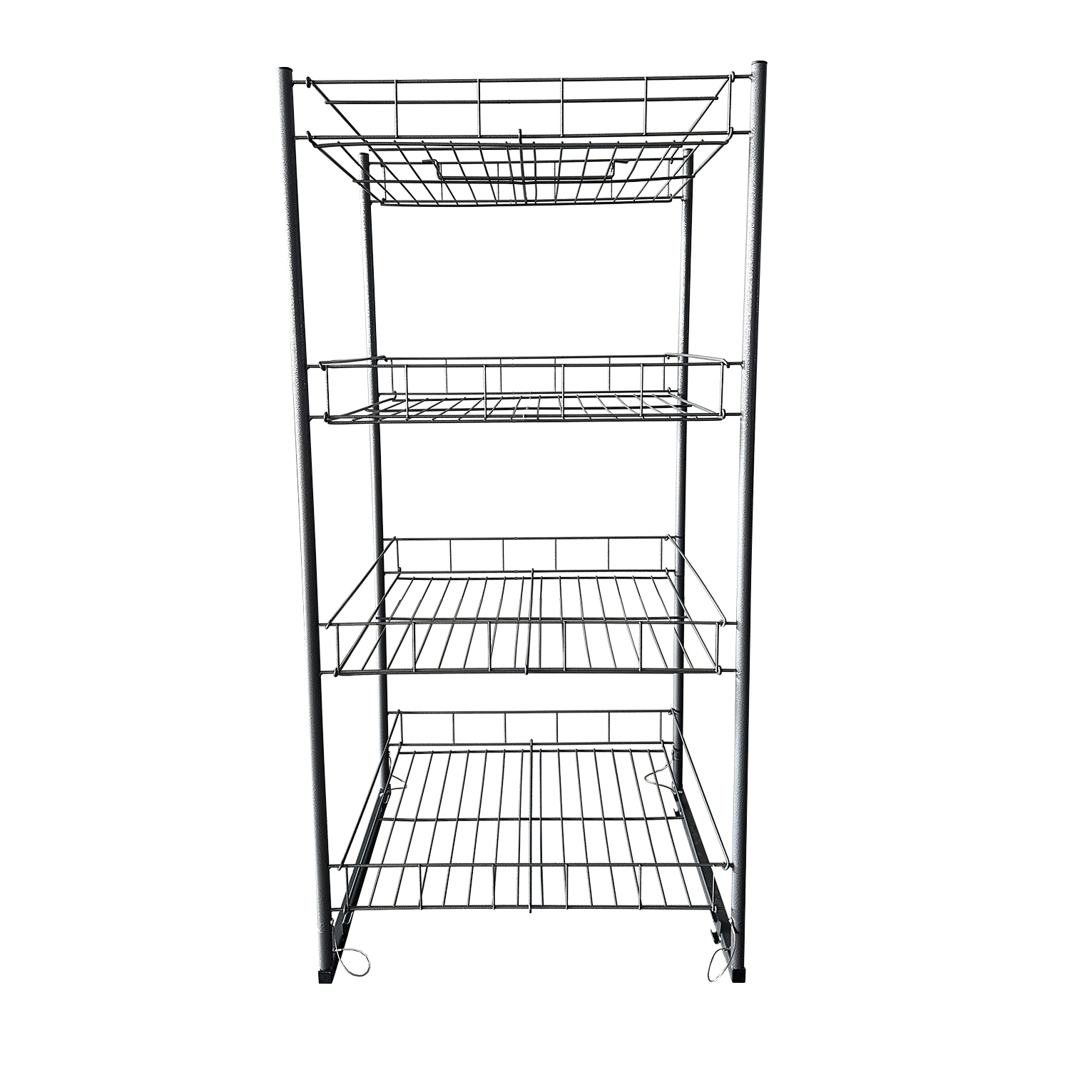 4-Tier Potato Chip Rack Floor Display Stand