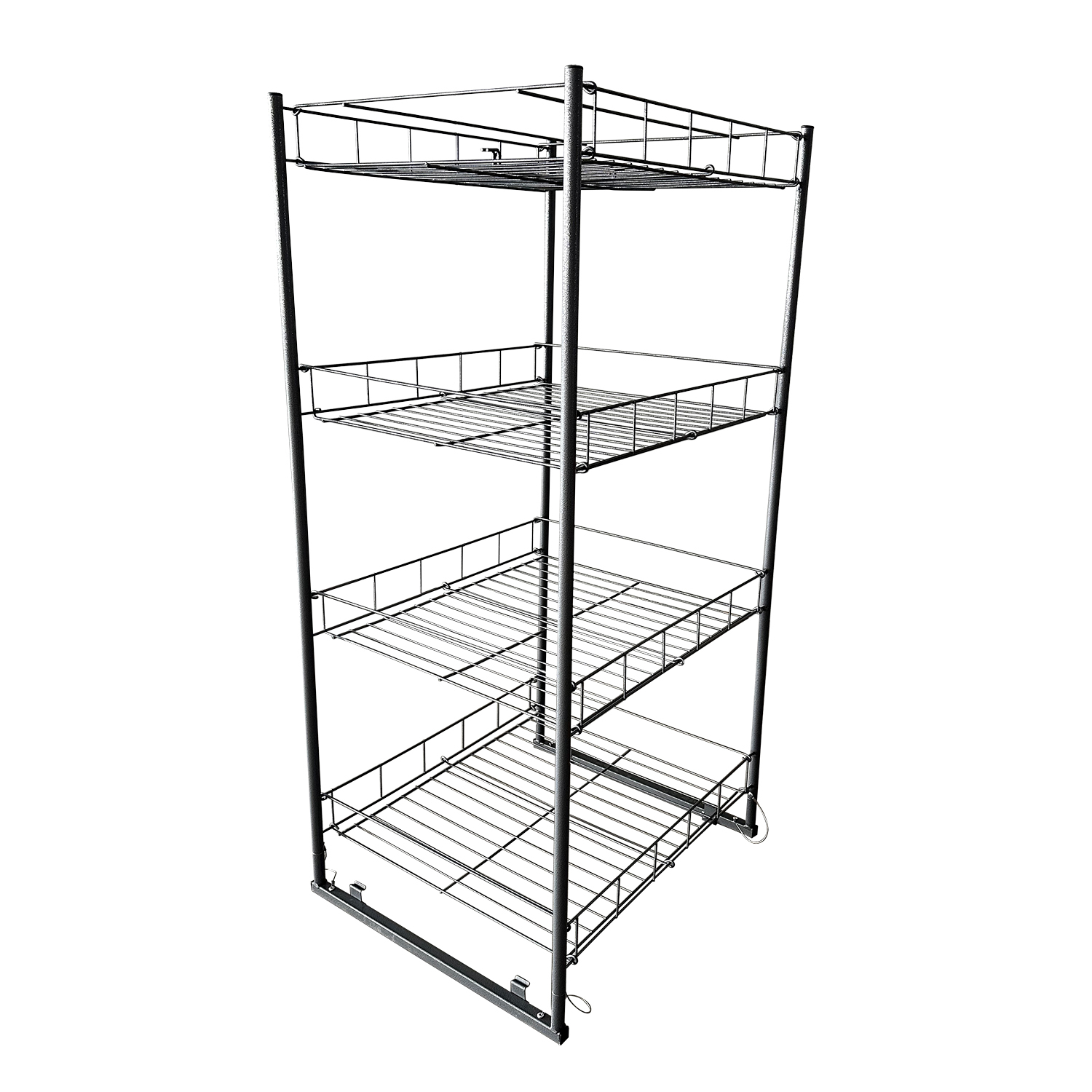 4-Tier Potato Chip Rack Floor Display Stand