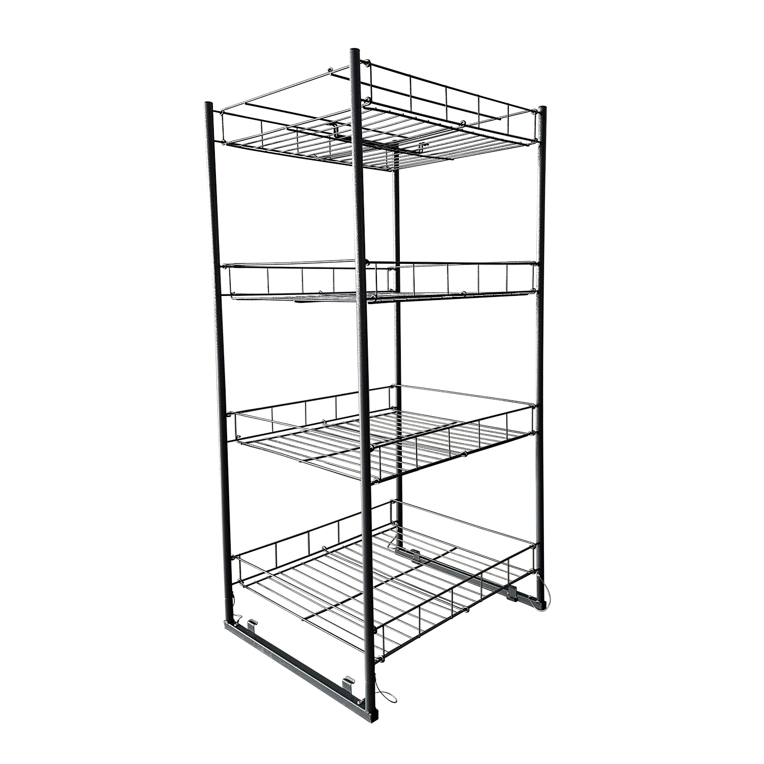 4-Tier Potato Chip Rack Floor Display Stand