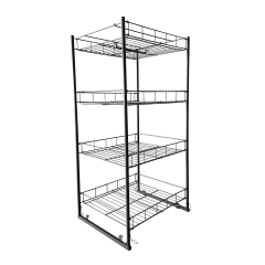 4-Tier Potato Chip Rack Floor Display Stand