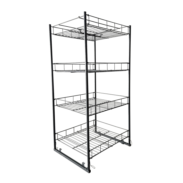 4-Tier Potato Chip Rack Floor Display Stand