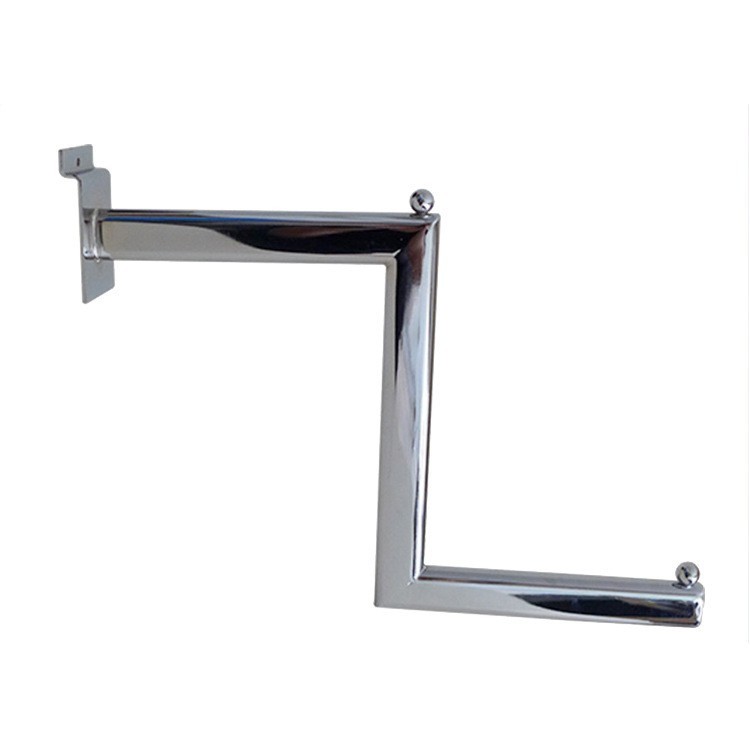 Stepped/Cranked Oval Display Arm for Slatwall Shelf Use