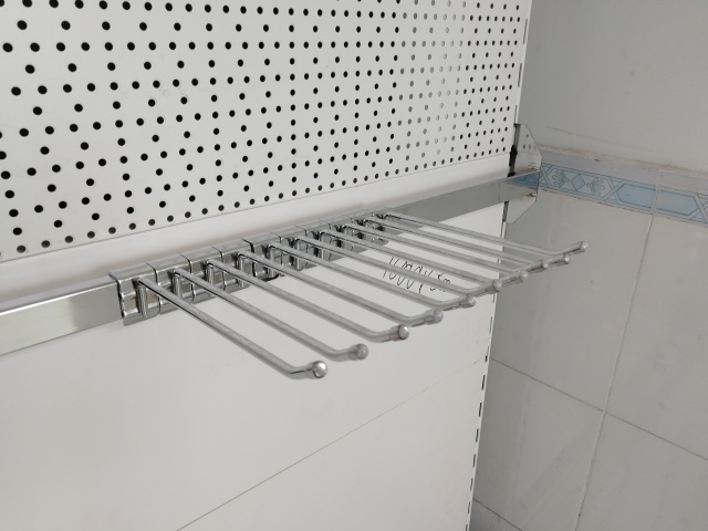 Chrome Single Prong Hook for 30x15mm Rails