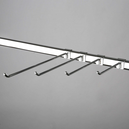 Chrome Single Prong Hook for 30x15mm Rails