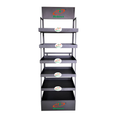 Multi-Tiered Floor Standing Shelving Display with Header