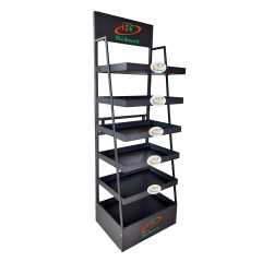 Multi-Tiered Floor Standing Shelving Display with Header