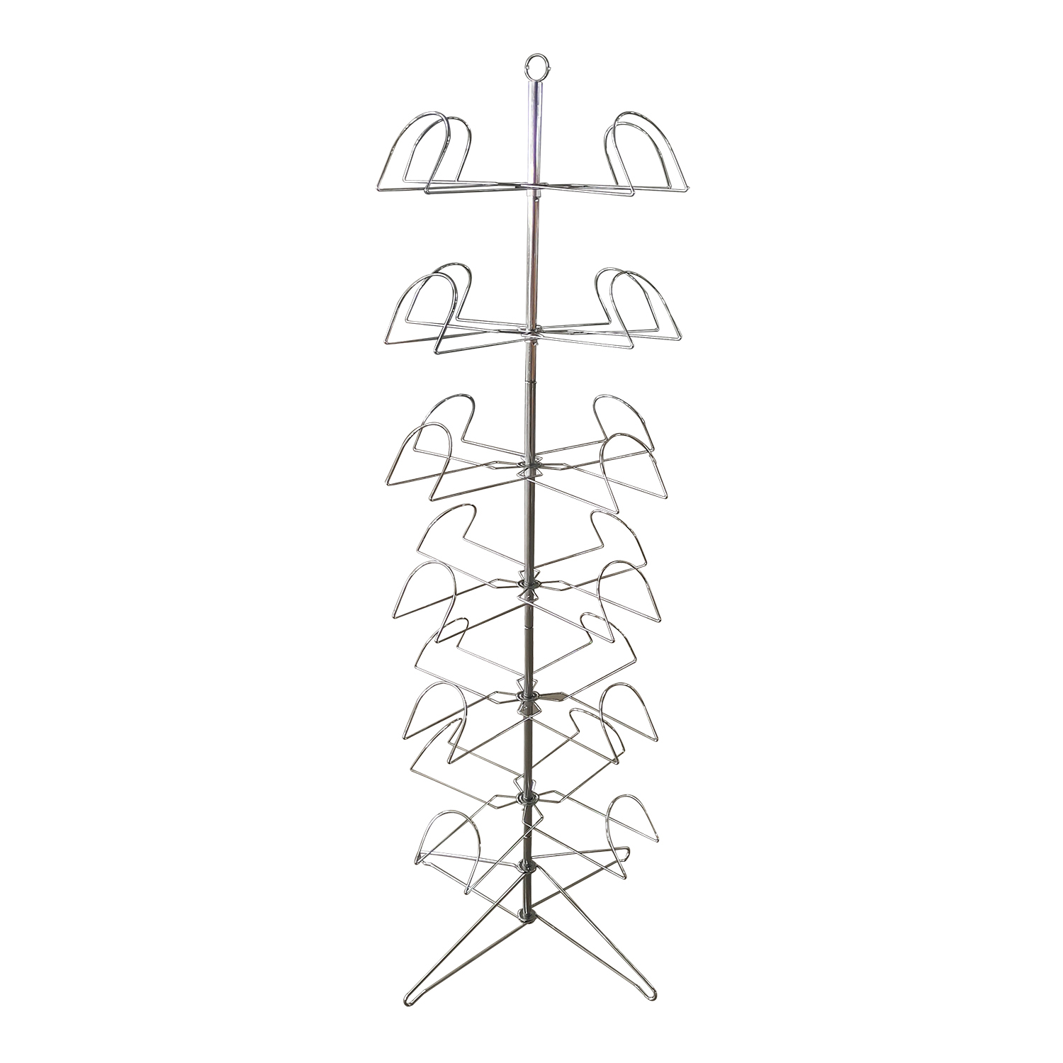 6-Tier Rotating Standing Hat Display Stand Rack for Baseball,cowboy hats& caps
