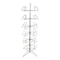 6-Tier Rotating Standing Hat Display Stand Rack for Baseball,cowboy hats& caps