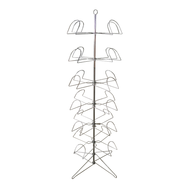 6-Tier Rotating Standing Hat Display Stand Rack for Baseball,cowboy hats& caps