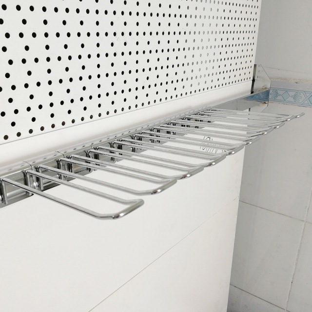 Supermarket Chrome Double Prong Cross Bar Hook