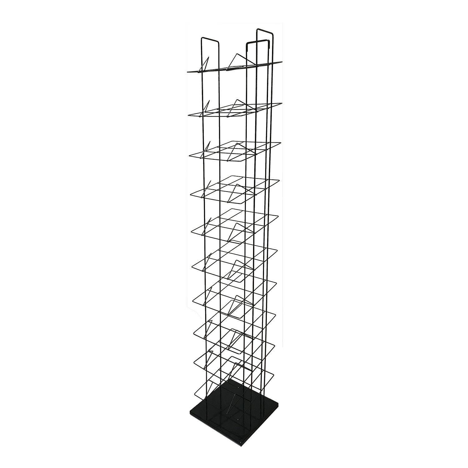 60 Hats Cap Hat Rack 10-Tier Baseball Tower Black Floor Standing Display