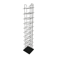 60 Hats Cap Hat Rack 10-Tier Baseball Tower Black Floor Standing Display