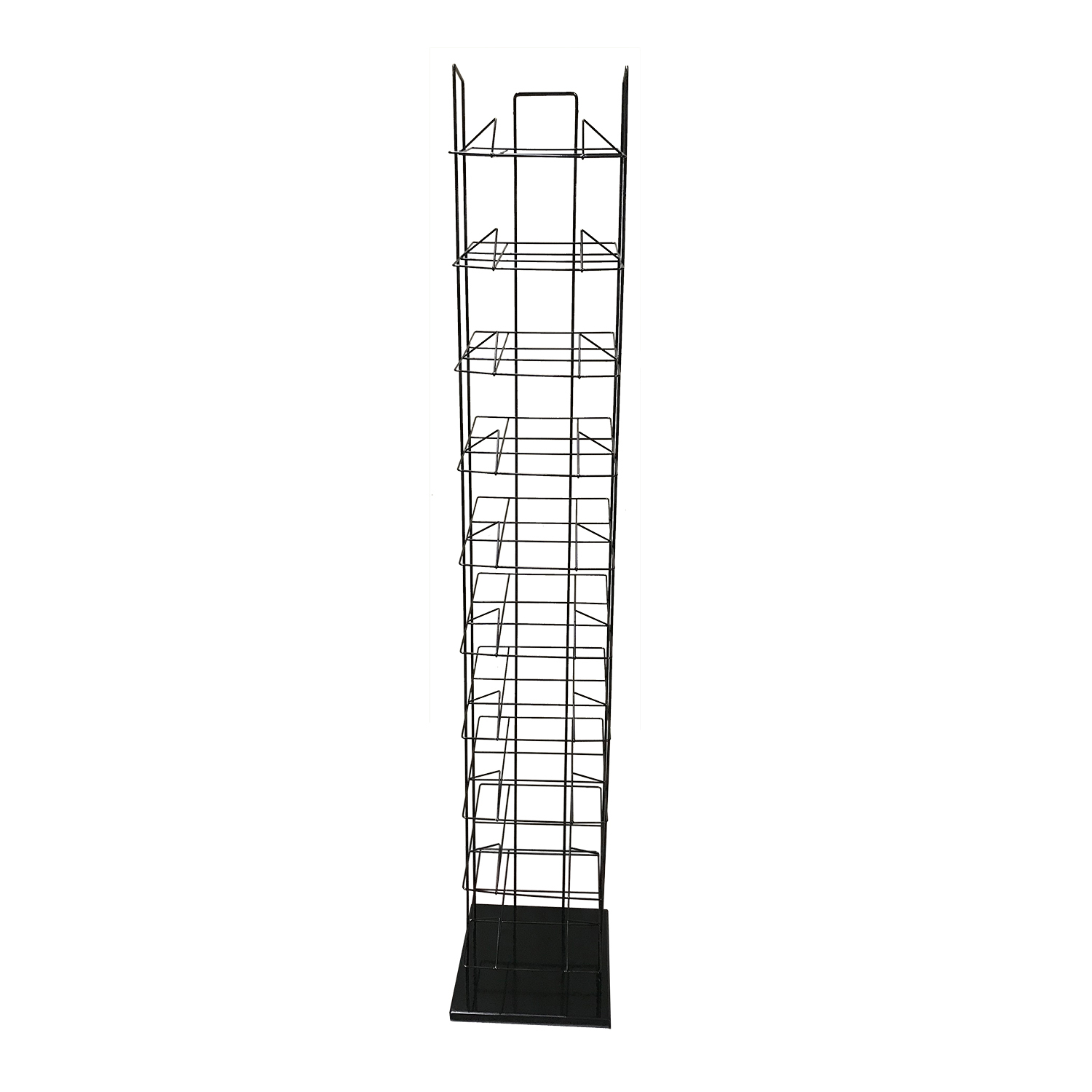 60 Hats Cap Hat Rack 10-Tier Baseball Tower Black Floor Standing Display