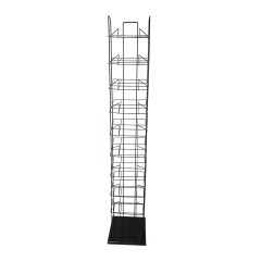 60 Hats Cap Hat Rack 10-Tier Baseball Tower Black Floor Standing Display