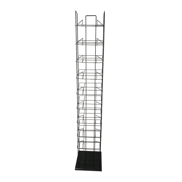 60 Hats Cap Hat Rack 10-Tier Baseball Tower Black Floor Standing Display