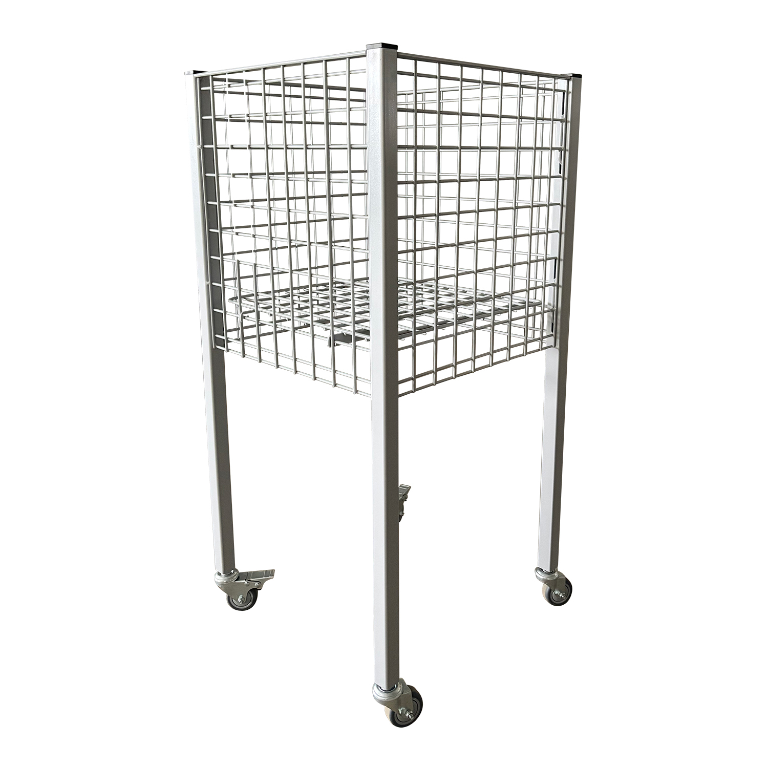 Counter 40*40 Basket-Fixed wire stand with movable shelf