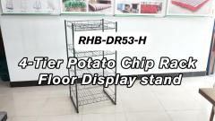 4-Tier Potato Chip Rack Floor Display Stand