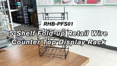5-Shelf Fold-up Retail Wire Counter Top Display Rack