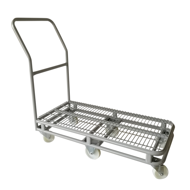 6 Wheel Warehouse Cargo Platform Trolley| Mesh Transport cart