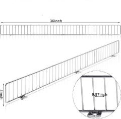 Wire shelf divider Front Fence for 36” W Gondola wire shelving