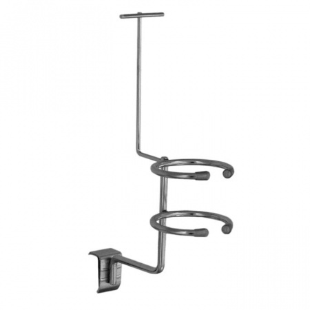 Hair dryer holder with top price tag holder