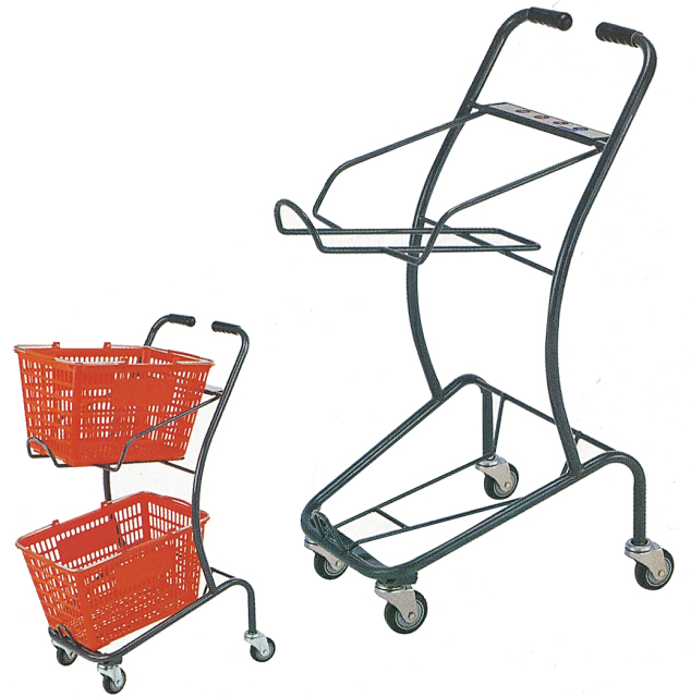 2-tier Japanese style shopping cart