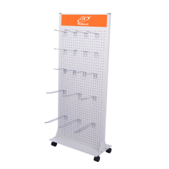 Double Side Pegboard Mobile Phone Accessories Display Rack With Hooks