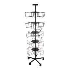 Model RHB-R001 Custom Chopsticks Floor Rotating Metal Display Stand For Shop