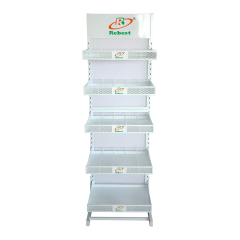 Model RHB-HIU014 Tray Bottle Display Stand With 5 Layers For Grocery