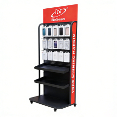 Heavy duty pegboard tool display rack for retail store