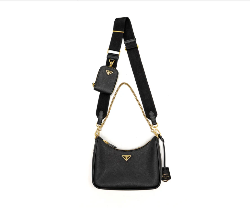 Prada Re-Edition 2005 Saffiano Leather Black GHW