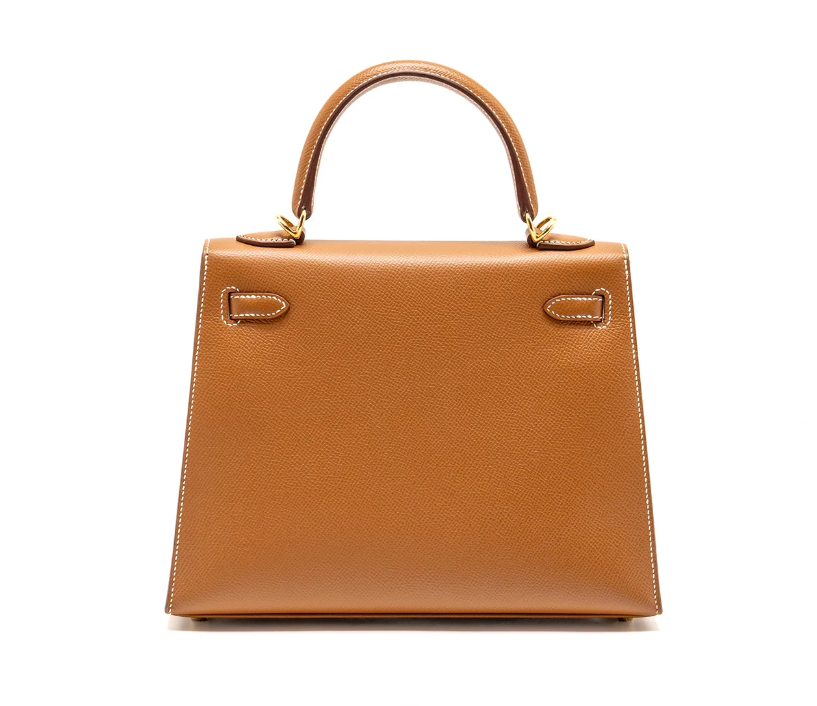 Hermes Kelly 25 Epsom Gold GHW Stamp Z
