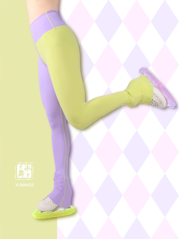 Candy Color Contrast Skating Legging