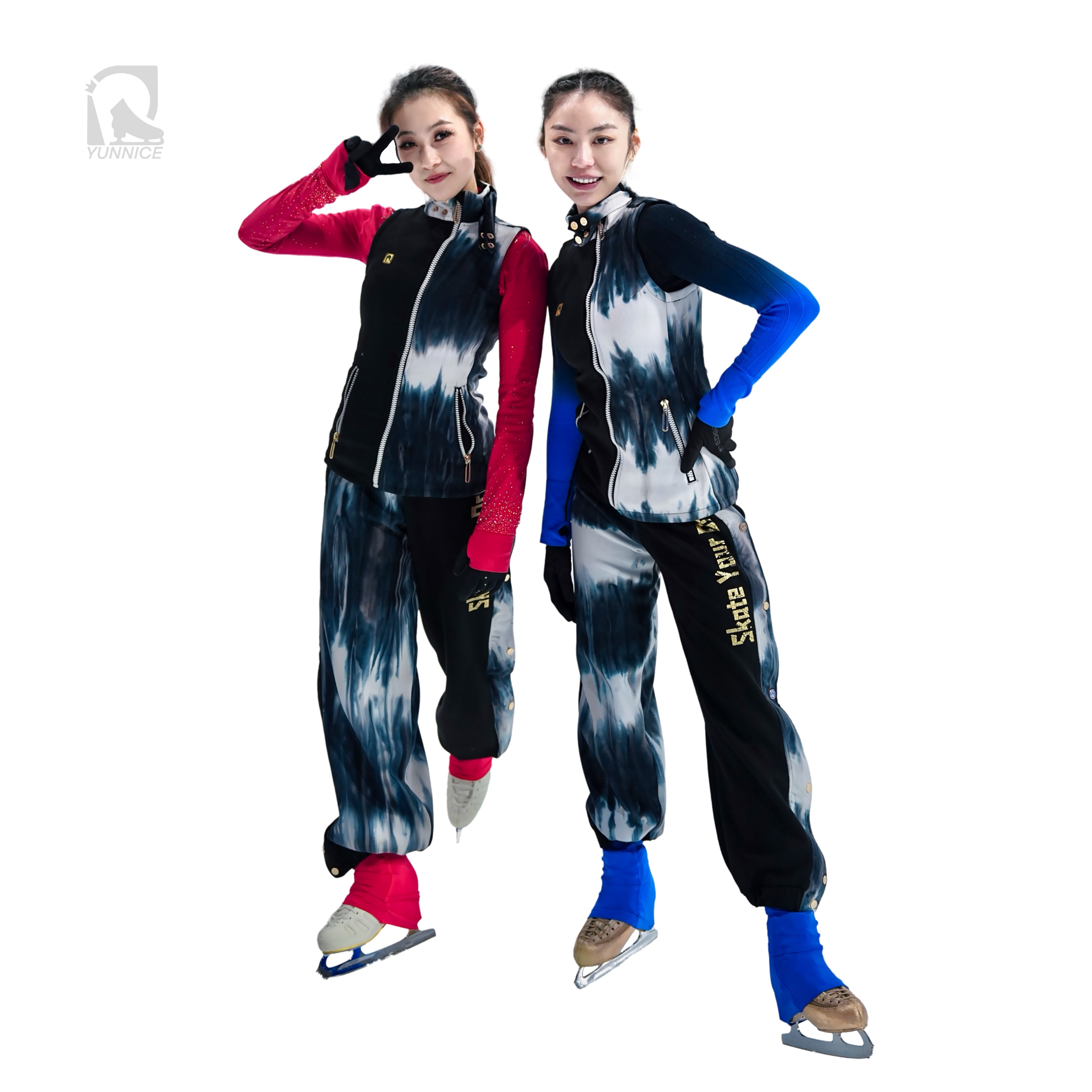 Tie-dye Fleece Training Zipper Pants