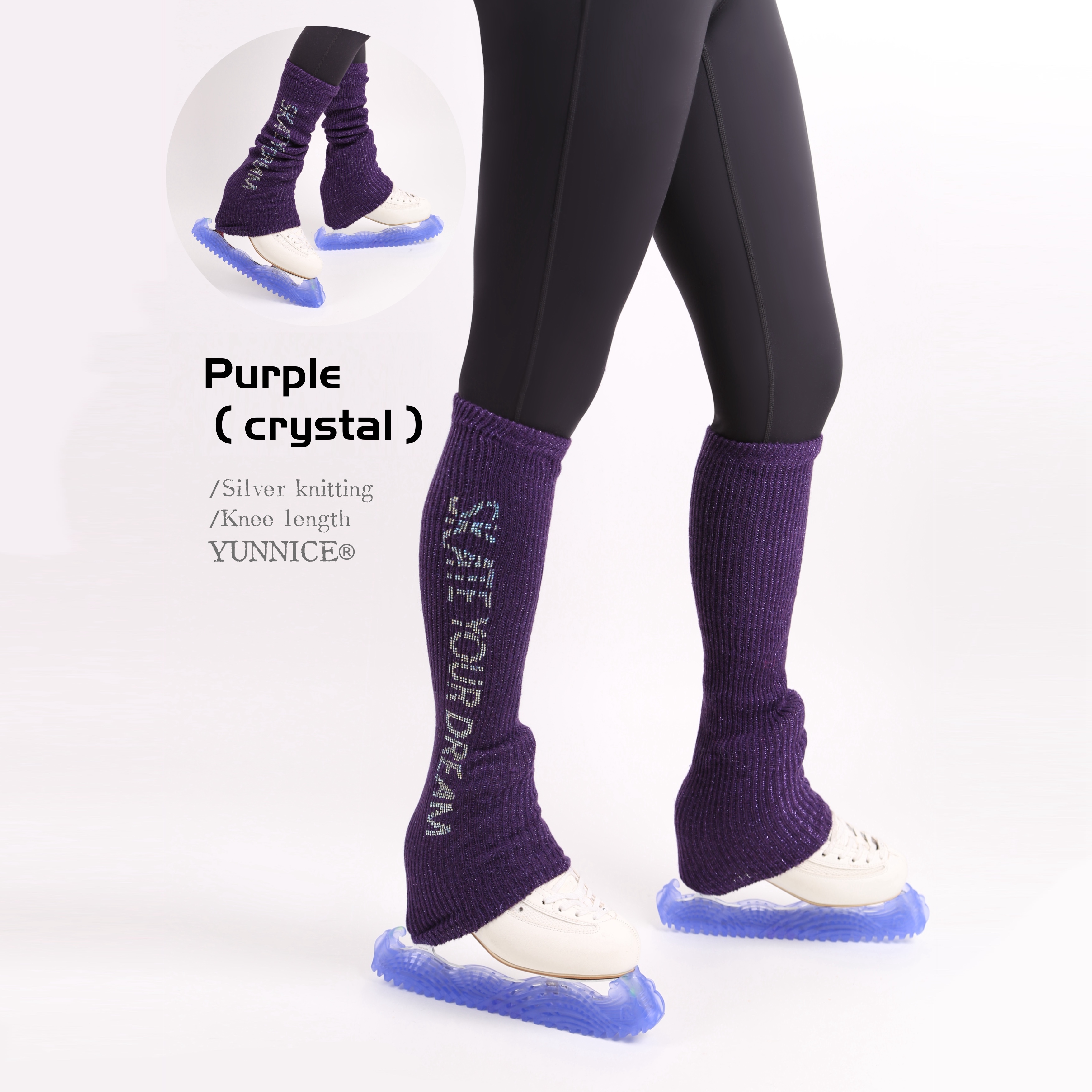 Filamentary Silver Fleece Leg Warmers （Length≈22- 25in）