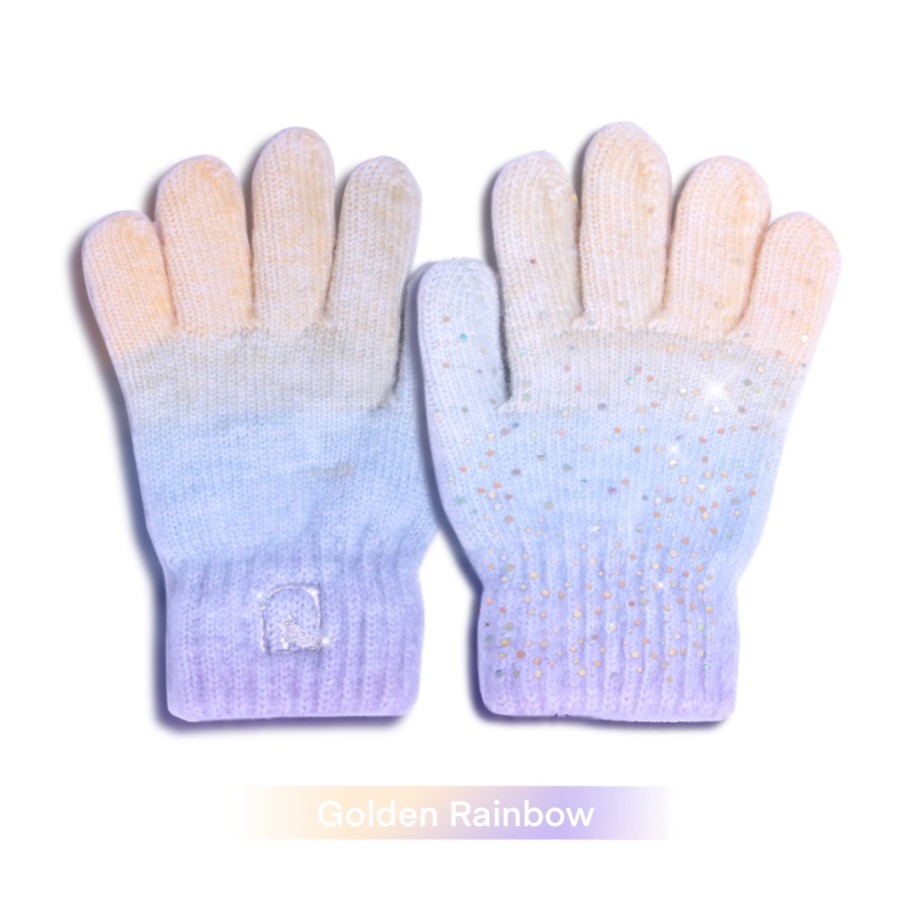 Rainbow Fleece Warm Gloves