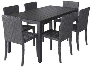 MD153 ALUMINIUM WICKER DINING SET