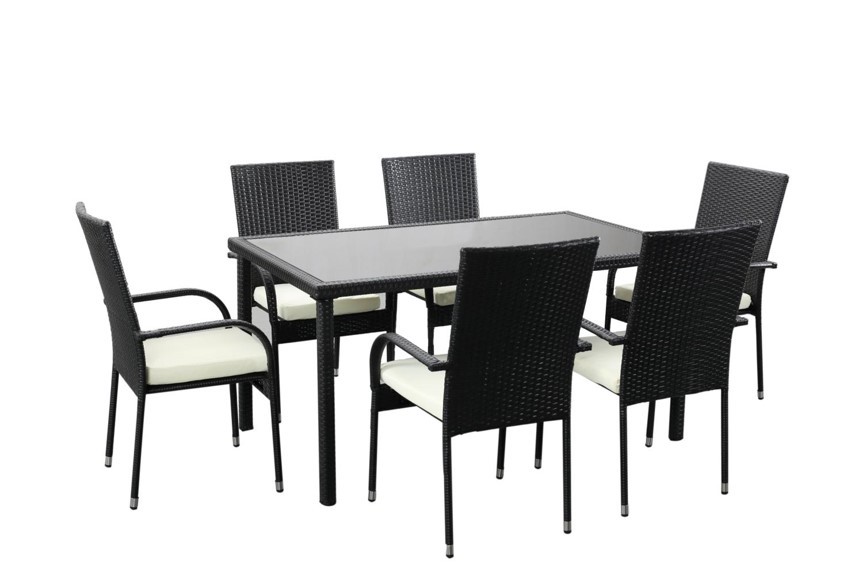 MD159 STEEL WICKER DINING SET