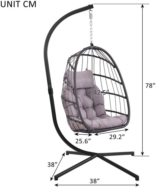 MH353 Rattan Hanging Swing Egg Chair