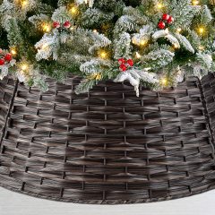 MT352 Wicker Christmas Tree Collar Skirt Ring
