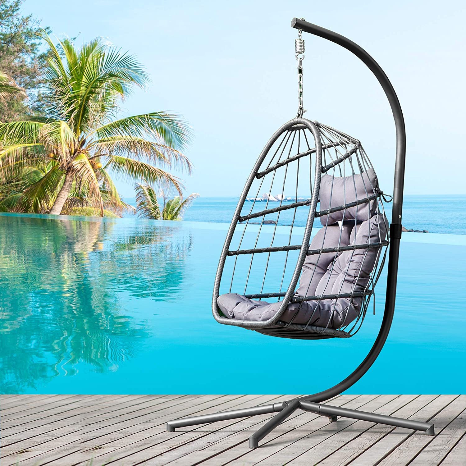 MH353 Rattan Hanging Swing Egg Chair