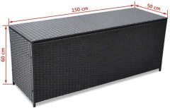MR355 Outdoor wicker Large Storage Chest Box