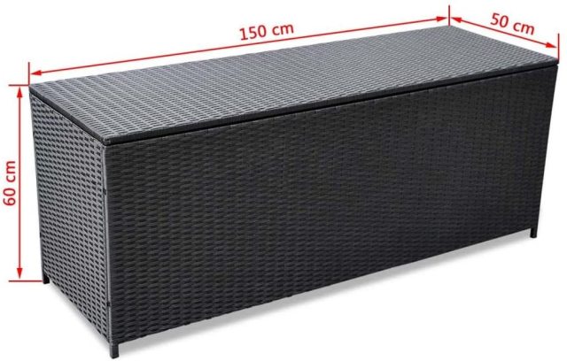 MR355 Outdoor wicker Large Storage Chest Box