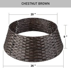 MT352 Wicker Christmas Tree Collar Skirt Ring